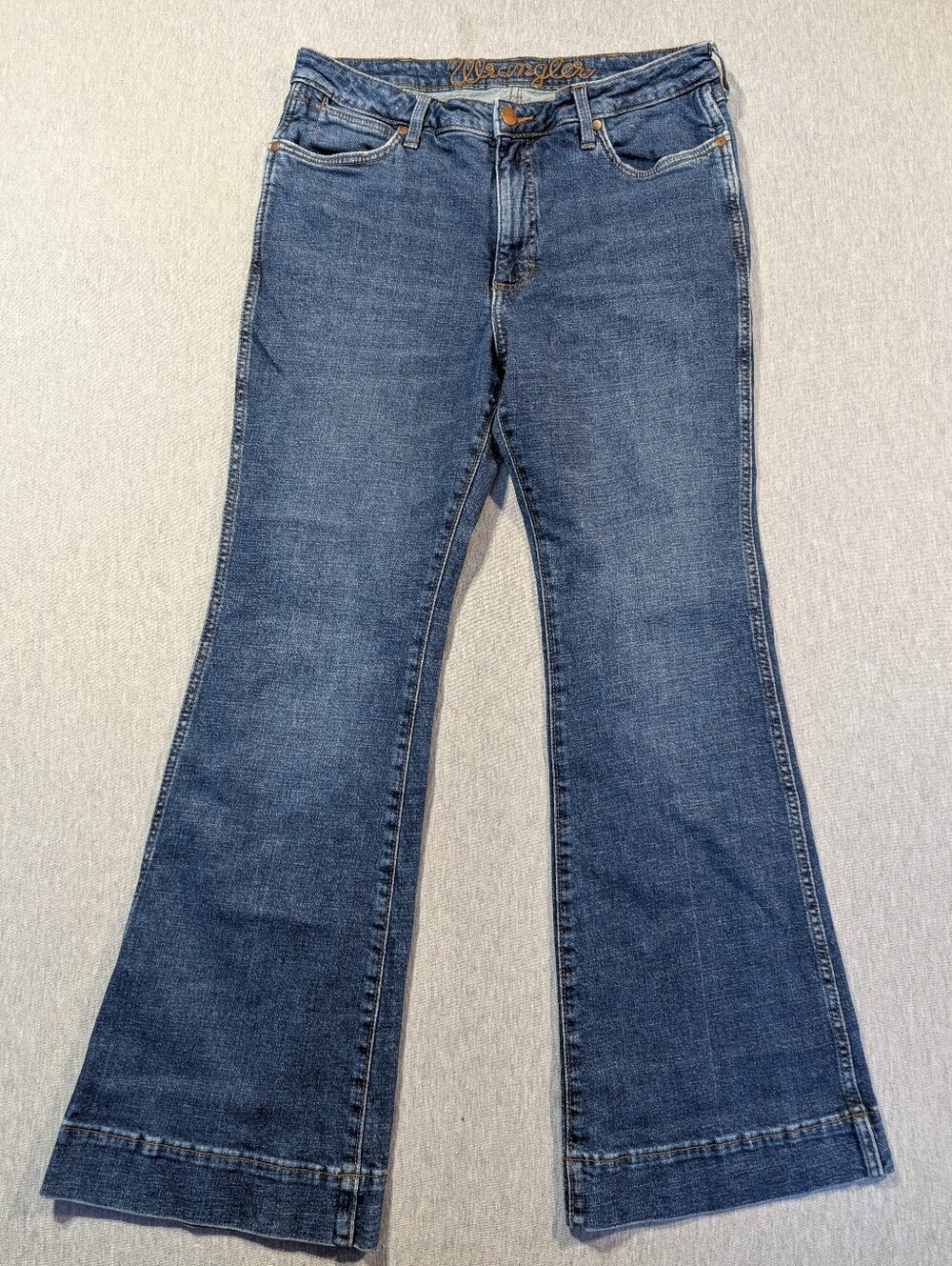 Wrangler Retro Bailey High Rise Trouser Jeans Women's 32 X 32 Blue